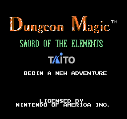 Dungeon Magic - Sword of the Elements (USA) Title Screen